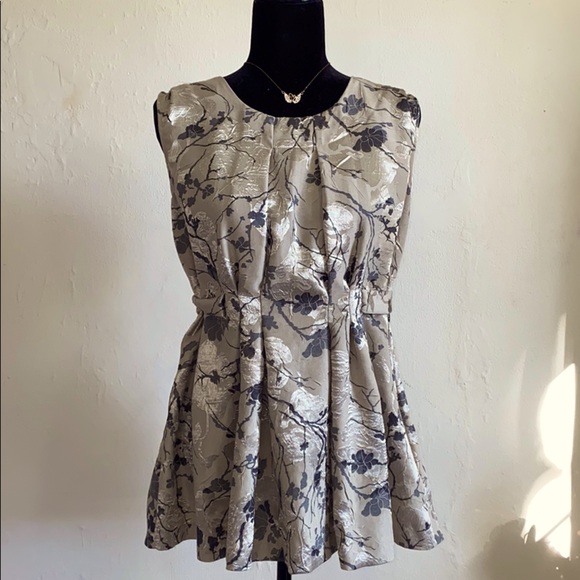 Simply Vera Floral Print Sleeveless Blouse Sz 10 - Picture 1 of 5